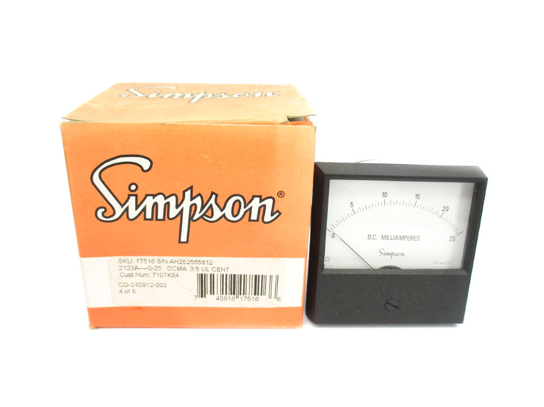 SIMPSON 17516 2123A-0-25 0-25DCMA NSMP