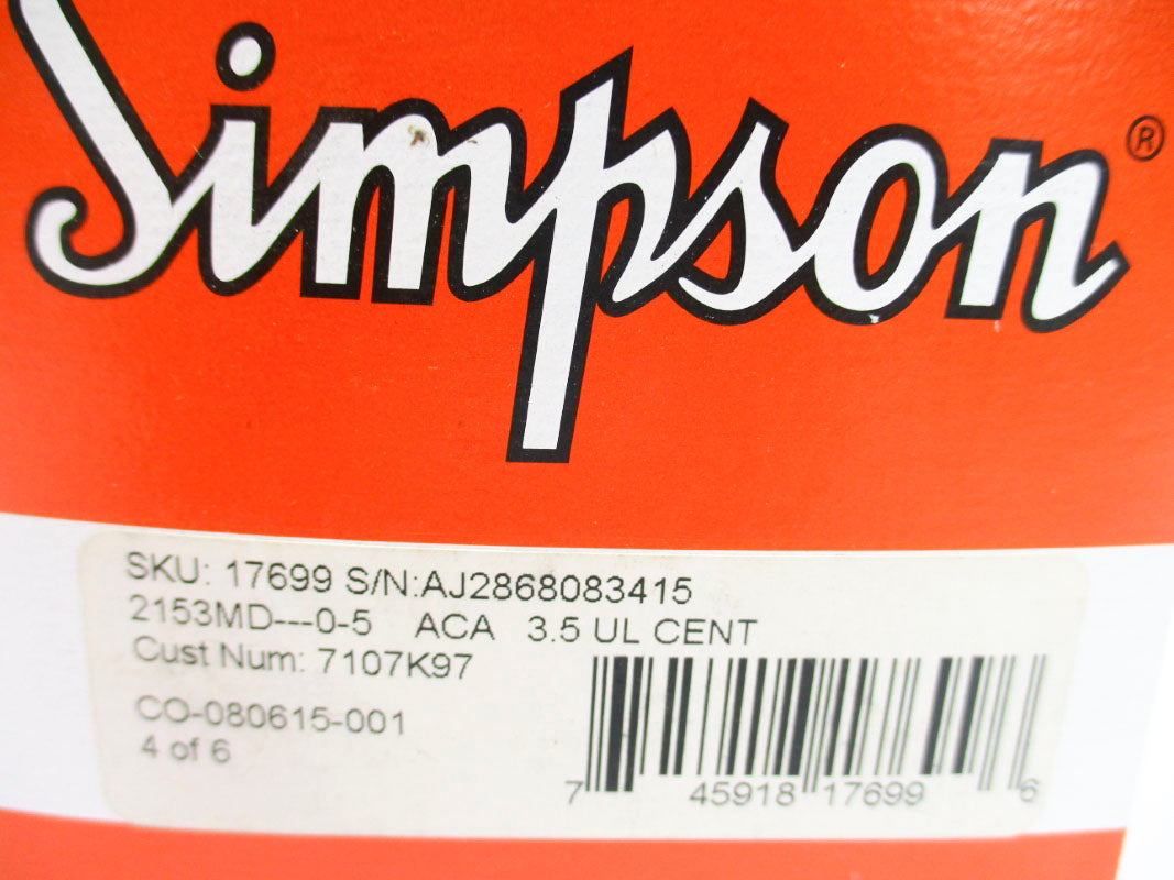 SIMPSON 17699 2153MD-0-5 0-5ACA NSMP