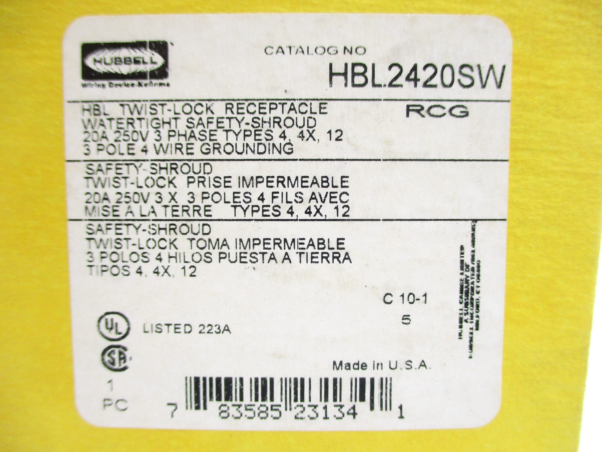 HUBBELL HBL2420SW NSMP