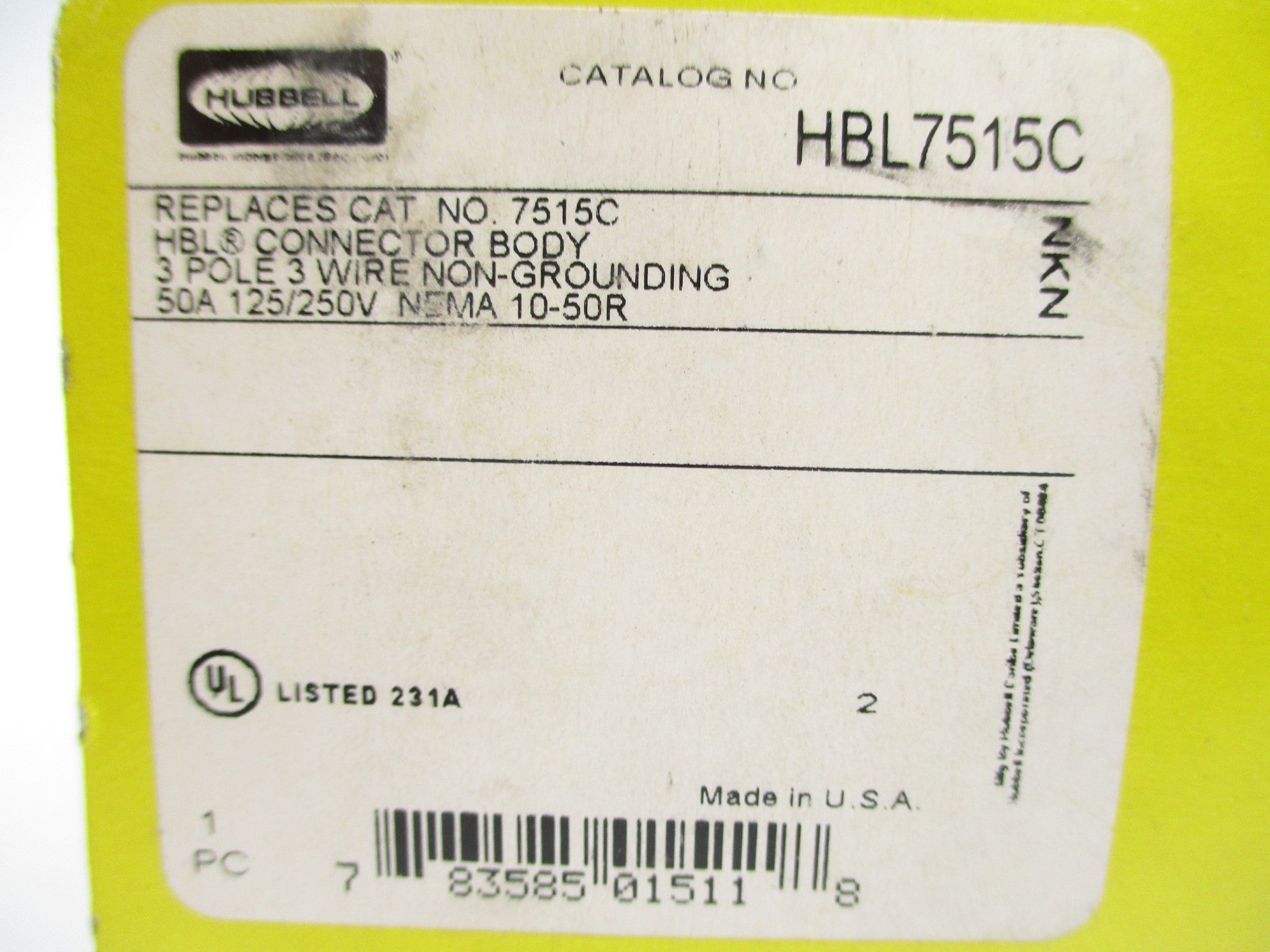 HUBBELL HBL7515C NSMP