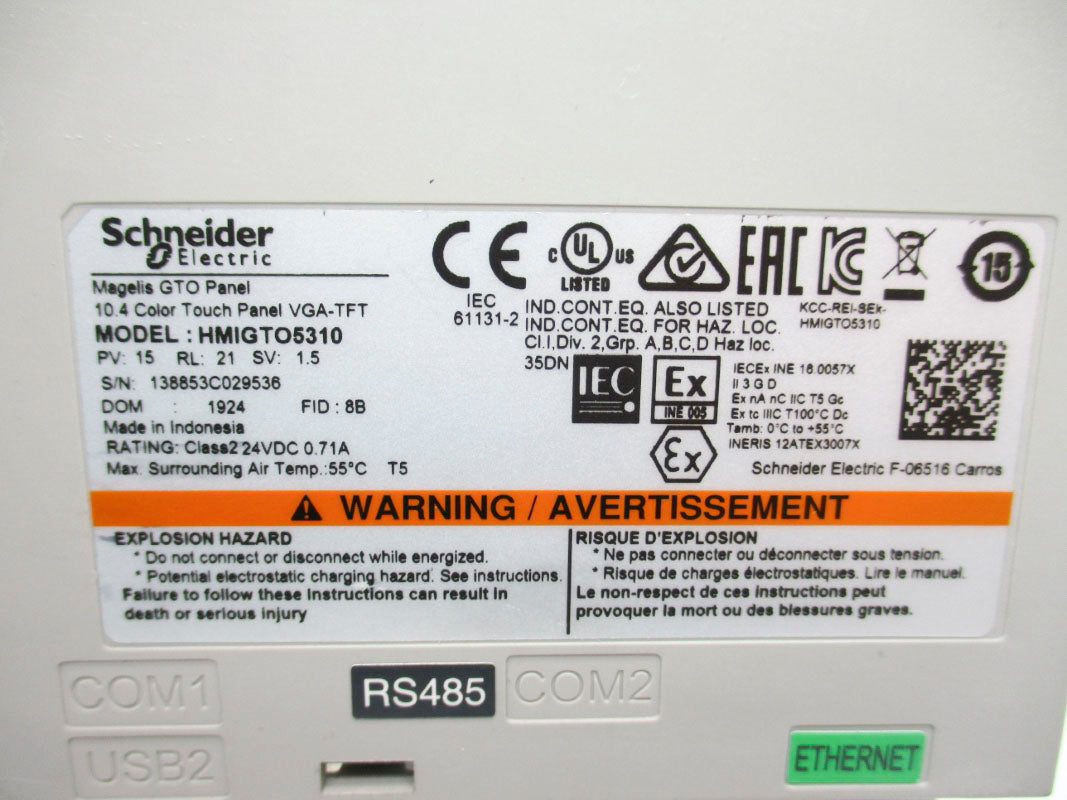 SCHNEIDER ELECTRIC HMIGTO5310 24VDC 0.71A UNMP