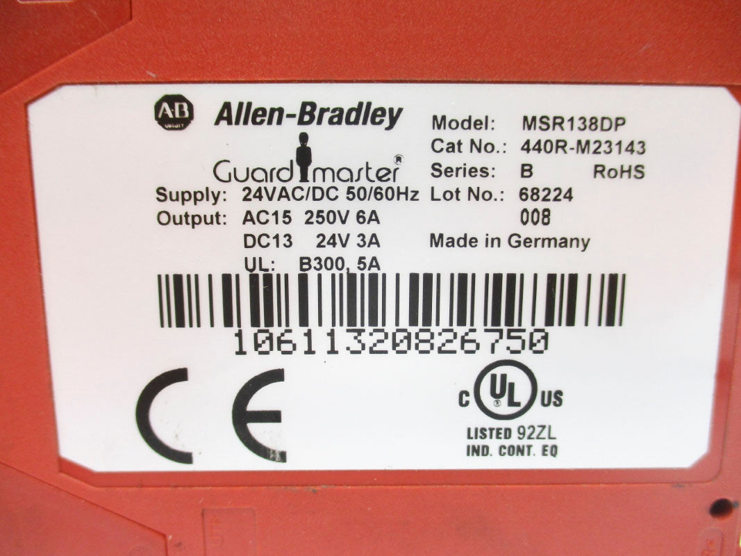 ALLEN BRADLEY 440R-M23143 SER. B 24VAC/DC 6A UNMP