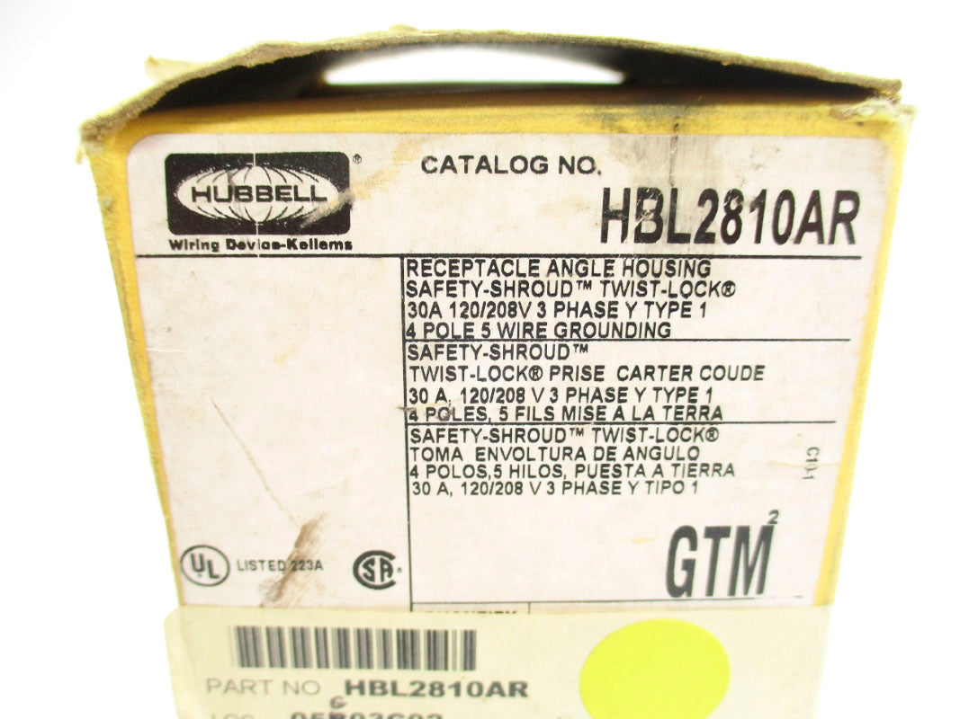 HUBBELL HBL2810AR 120/208V 30A NSMP