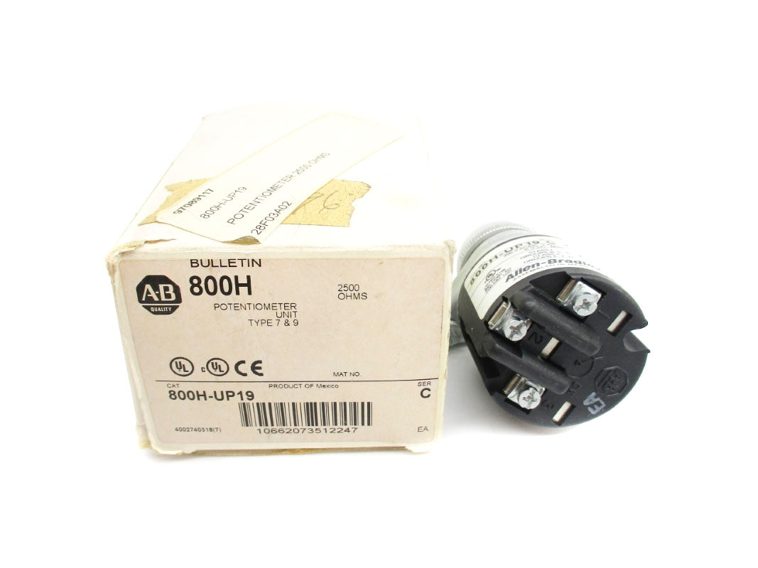 ALLEN BRADLEY 800H-UP19 SER. C 300VAC/DC (WH) NSMP