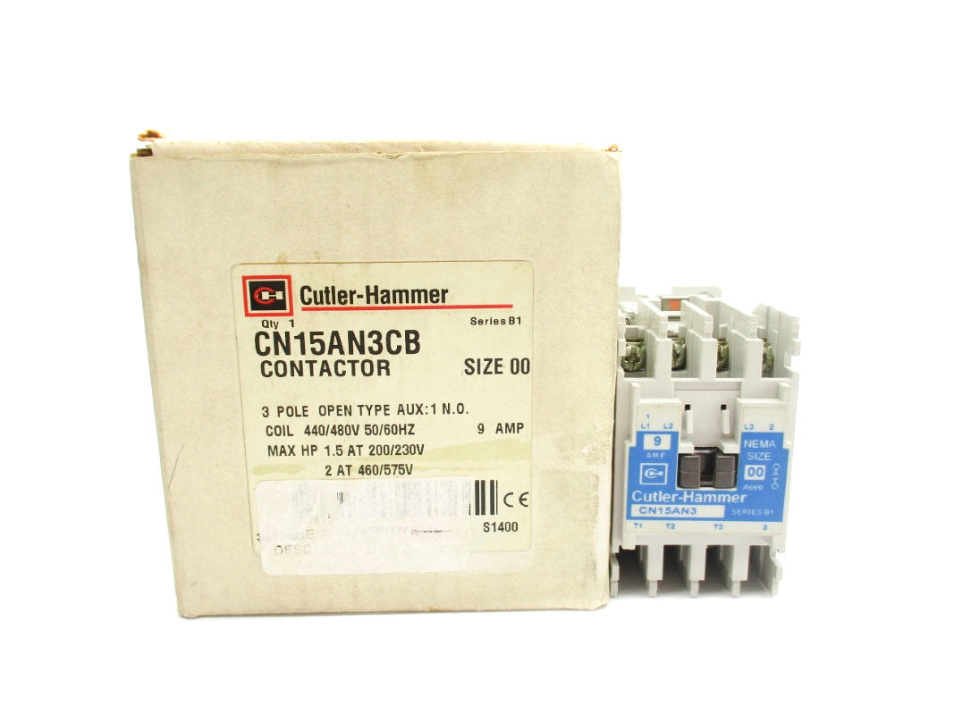 CUTLER HAMMER CN15AN3CB SER. B1 440/480V 9A NSMP