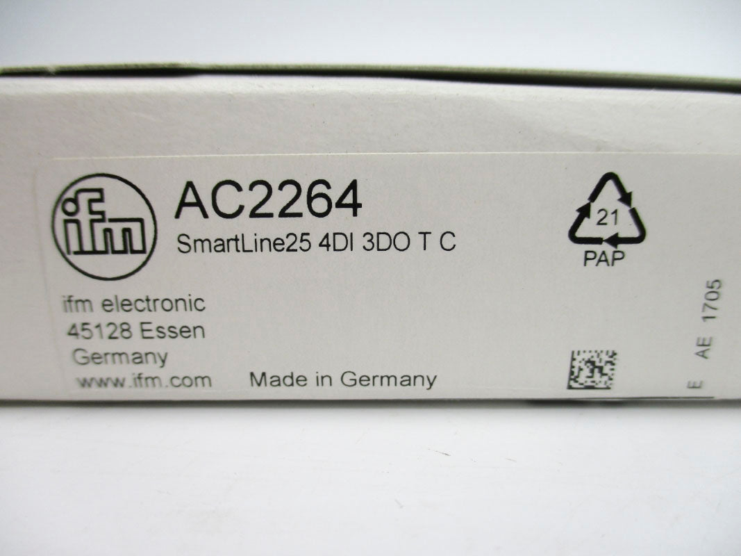 IFM EFECTOR AC2264 SMARTLINE254DI3DOTC 20-30VDC NSMP