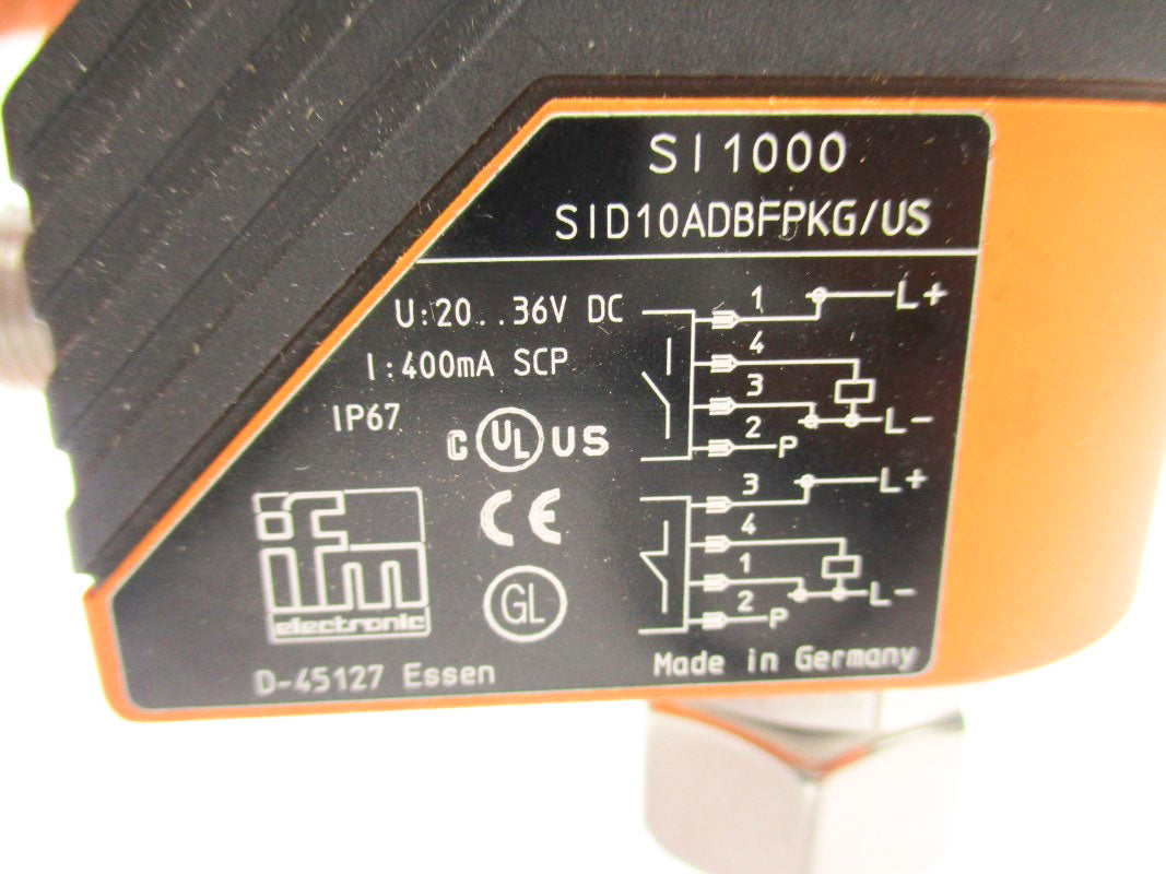 IFM EFECTOR SI1000 SID10ADBFPKG/US 20-36VDC NSNP