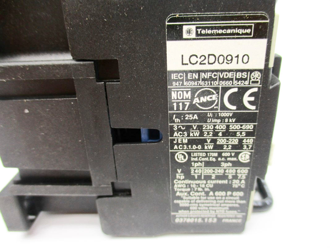 TELEMECANIQUE LC2D0910B6 24V 25A NSNP