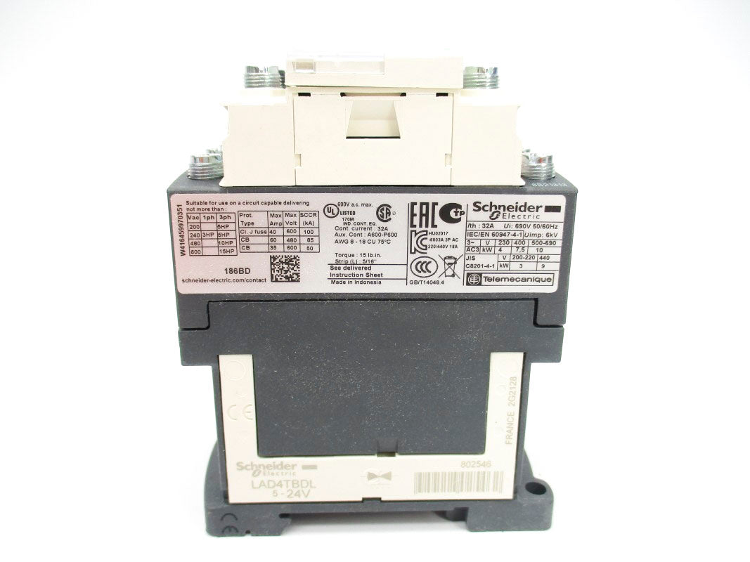SCHNEIDER ELECTRIC LC1D186BD 24VDC NSNP