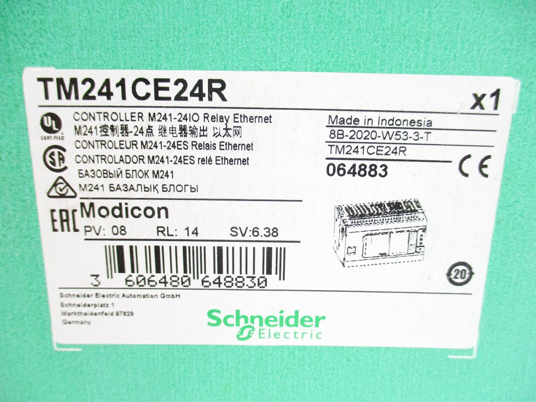 SCHNEIDER ELECTRIC TM241CE24R 100-240VAC 0.78-0.41A NSMP