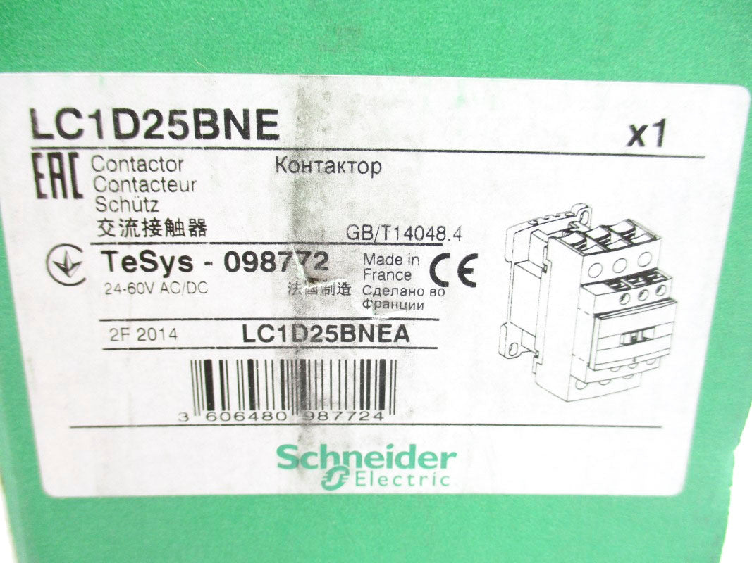 SCHNEIDER ELECTRIC LC1D25BNE 24-60VAC/DC NSMP