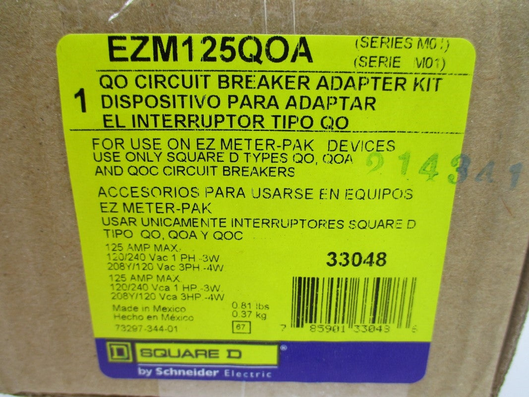SQUARE D EZM125QOA SER. M01 120/240VAC 125A NSFS