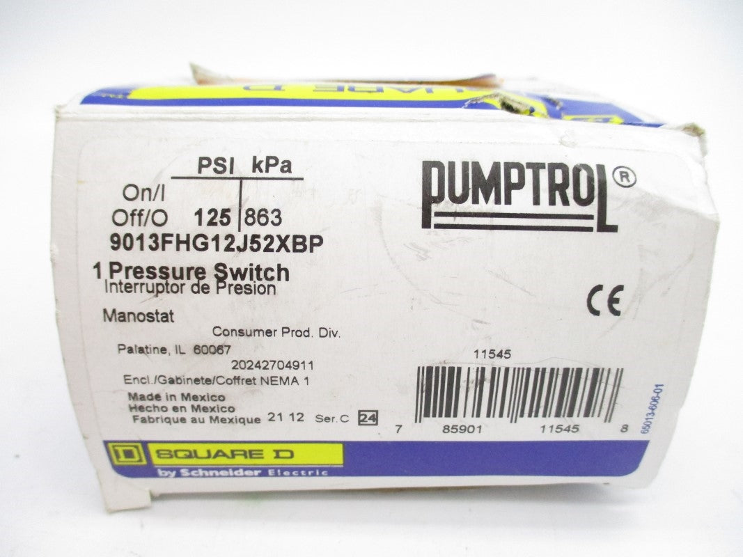 SQUARE D 9013FHG12J52XBP SER. C 125PSI NSMP