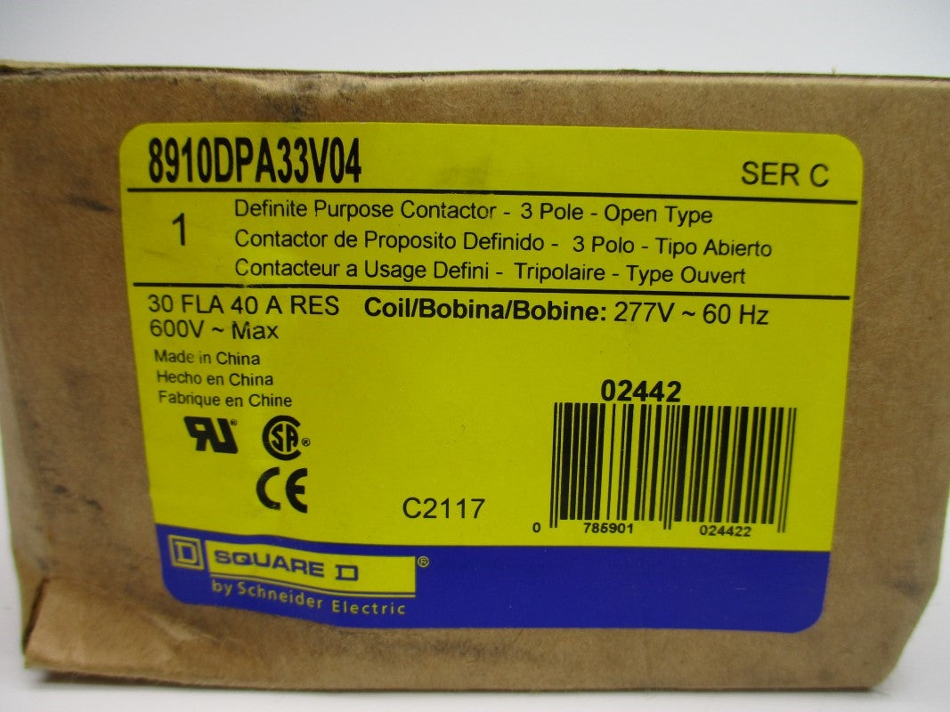 SQUARE D 8910DPA33V04 SER. C 600V 40A NSMP