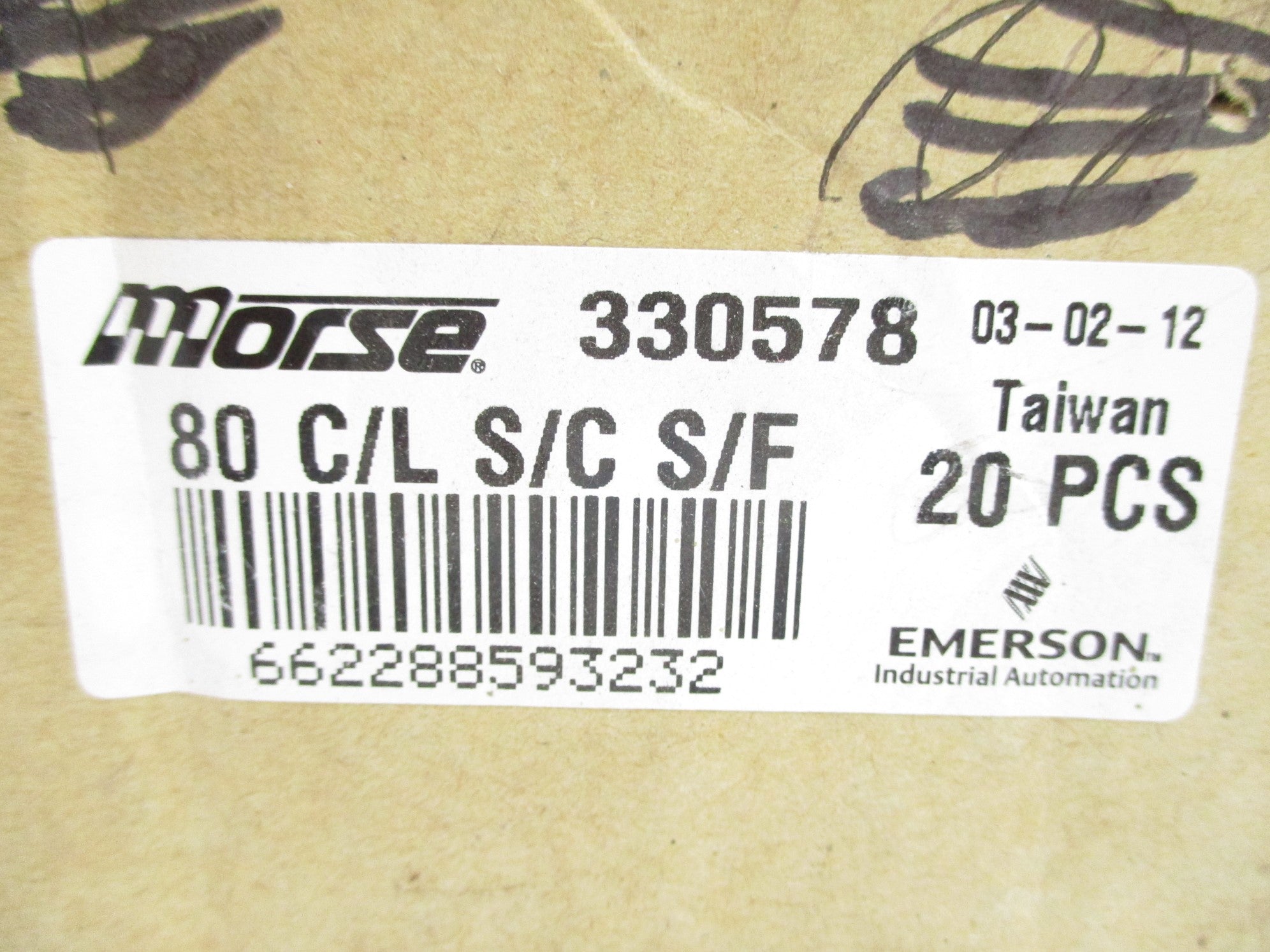 MORSE 80C/LS/CS/F 3305578 (PKG OF 20) NSMP