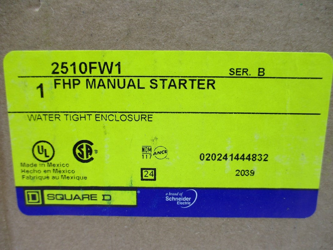SQUARE D 2510FW1 SER. B 277V (AS PICTURED) NSMP
