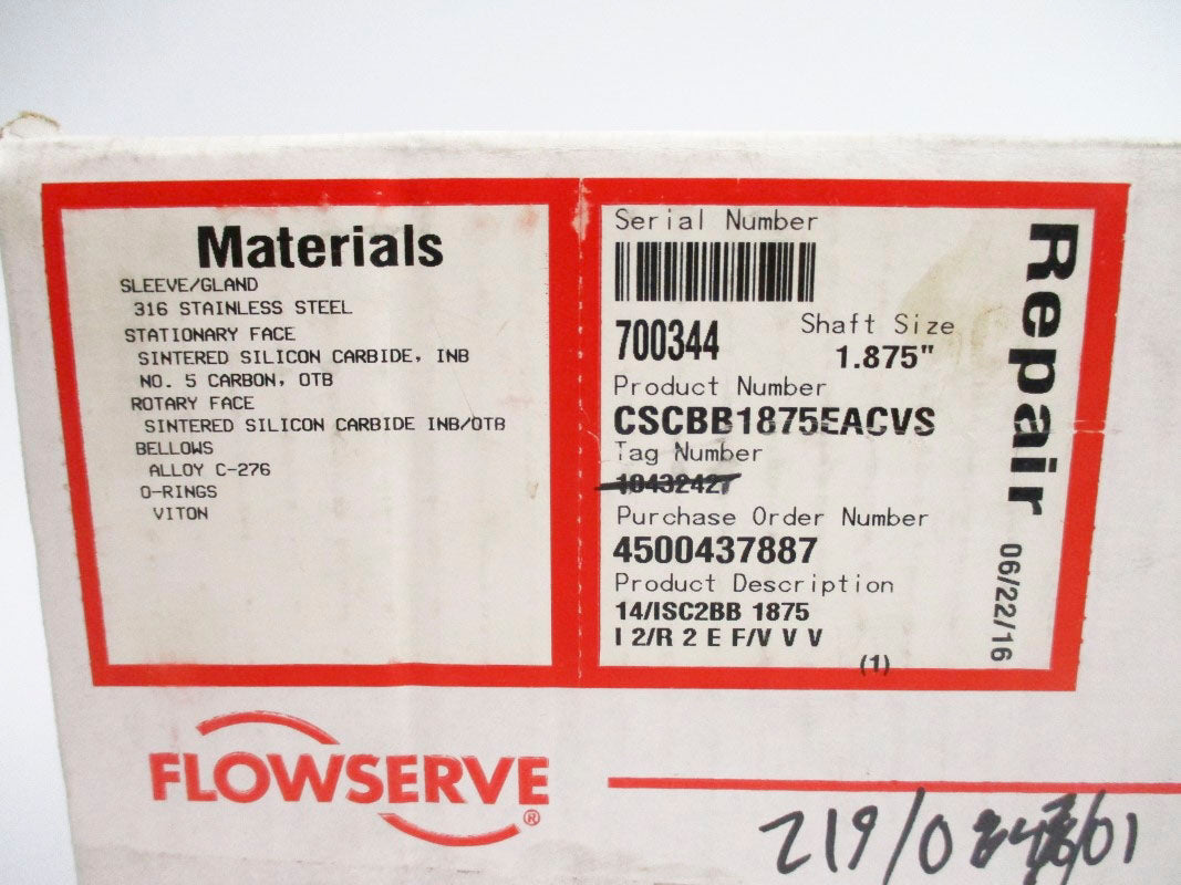 FLOWSERVE CSCBB1875EACVS REMAN