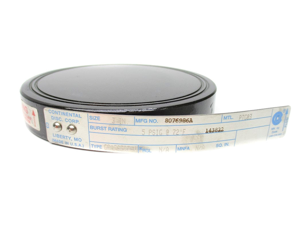 CONTINENTAL DISC 8076986A 5PSI 72'F NSNP