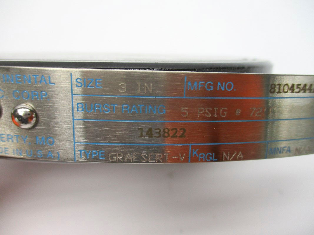 CONTINENTAL DISC 8104544A 5PSI 72'F NSNP