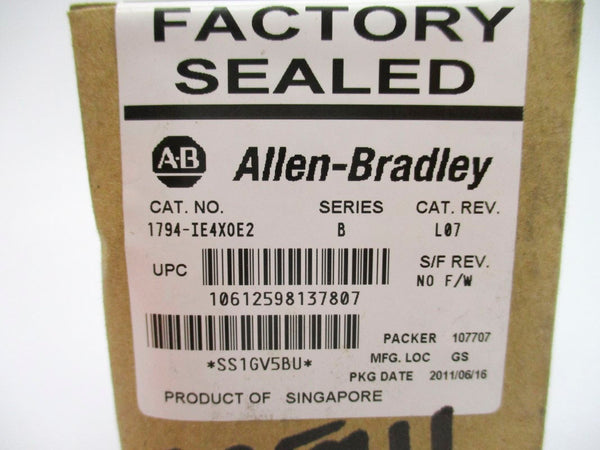ALLEN BRADLEY 1794-IE4XOE2 SER. B DATE: 2011 NSFS
