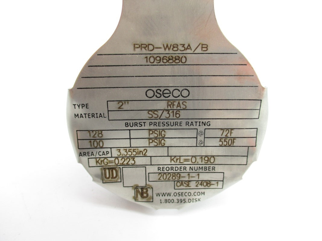 OSECO PRD-W83A/B 128PSI 72'F NSMP