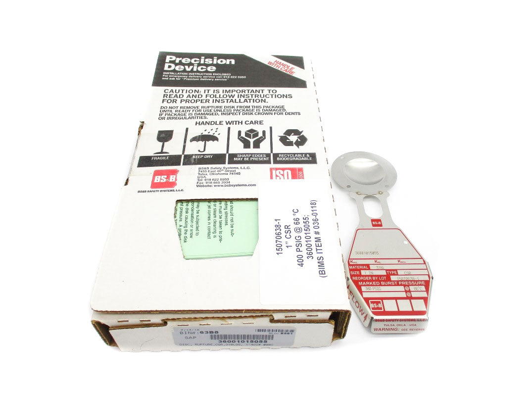 BS&B SAFETY SYSTEMS 15070638-1 380PSI 66'C NSMP