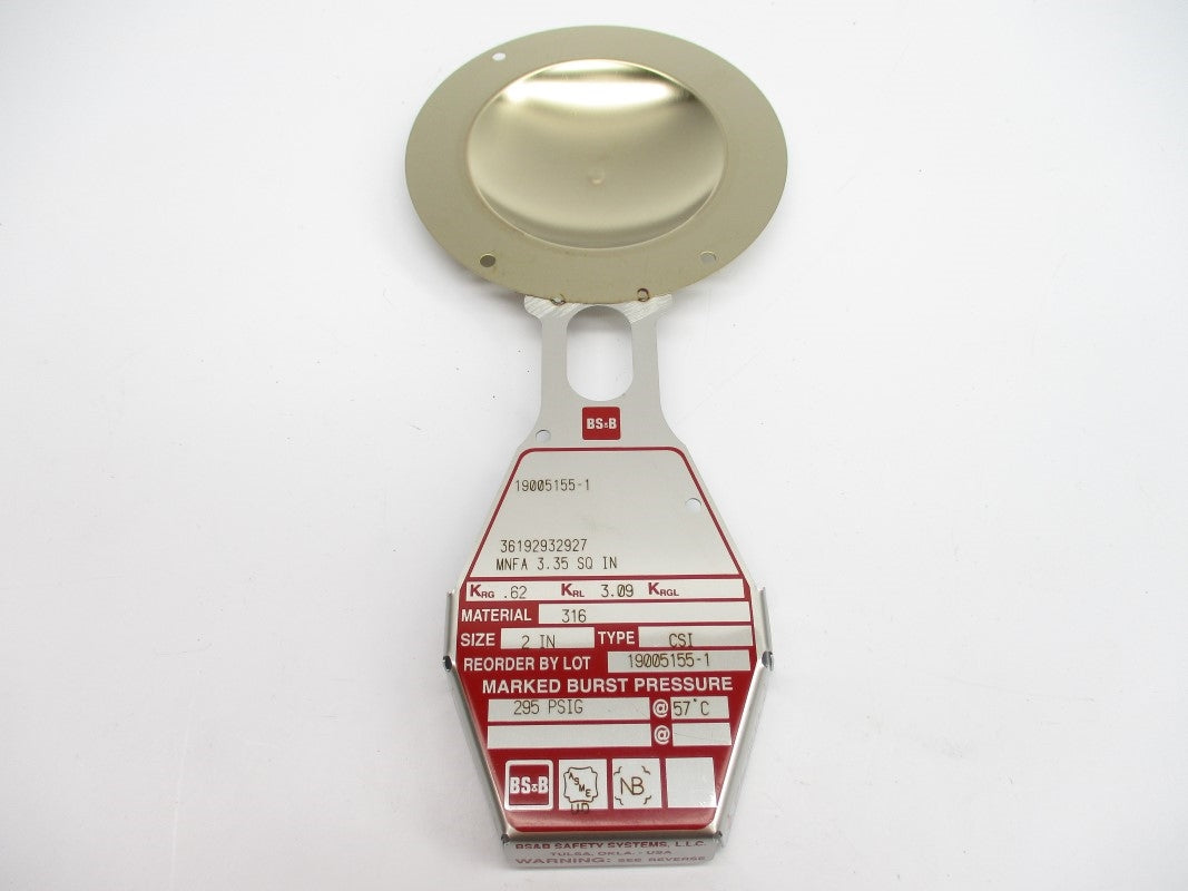 BS&B SAFETY SYSTEMS 19005155-1 295PSI 57'C NSMP