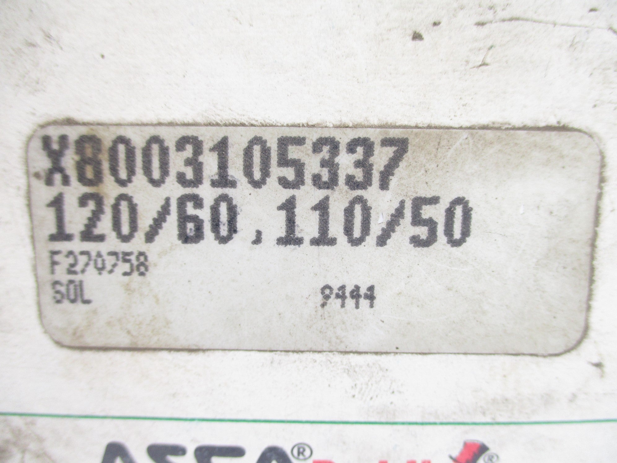 ASCO X8003105337 110/120V NSMP