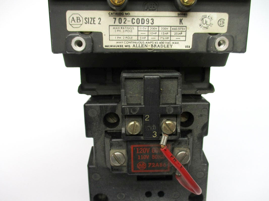 ALLEN BRADLEY 702-COD93 SER. K 110/120V 45A NSNP