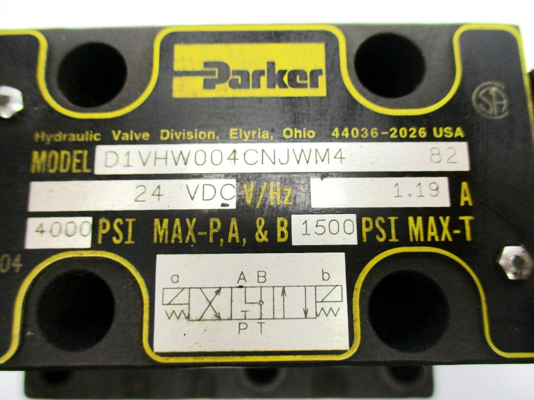 PARKER D61VW001C4NJWM482 24VDC 1.19A 4000PSI NSNP