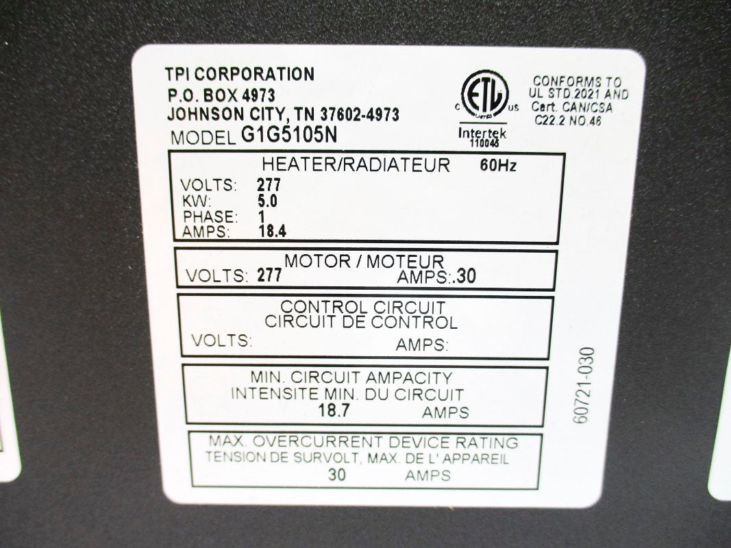 TPI G1G5105N 277V 30A NSNP