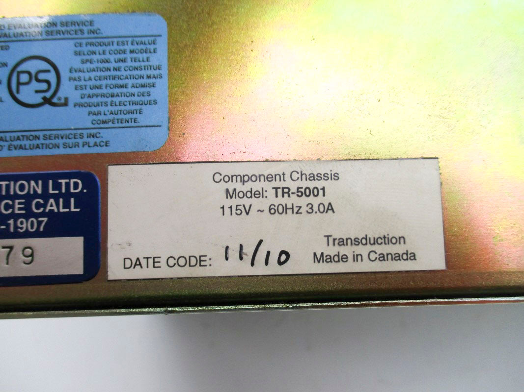 TRANSDUCTION TR-5001 115V 3.0A NSNP