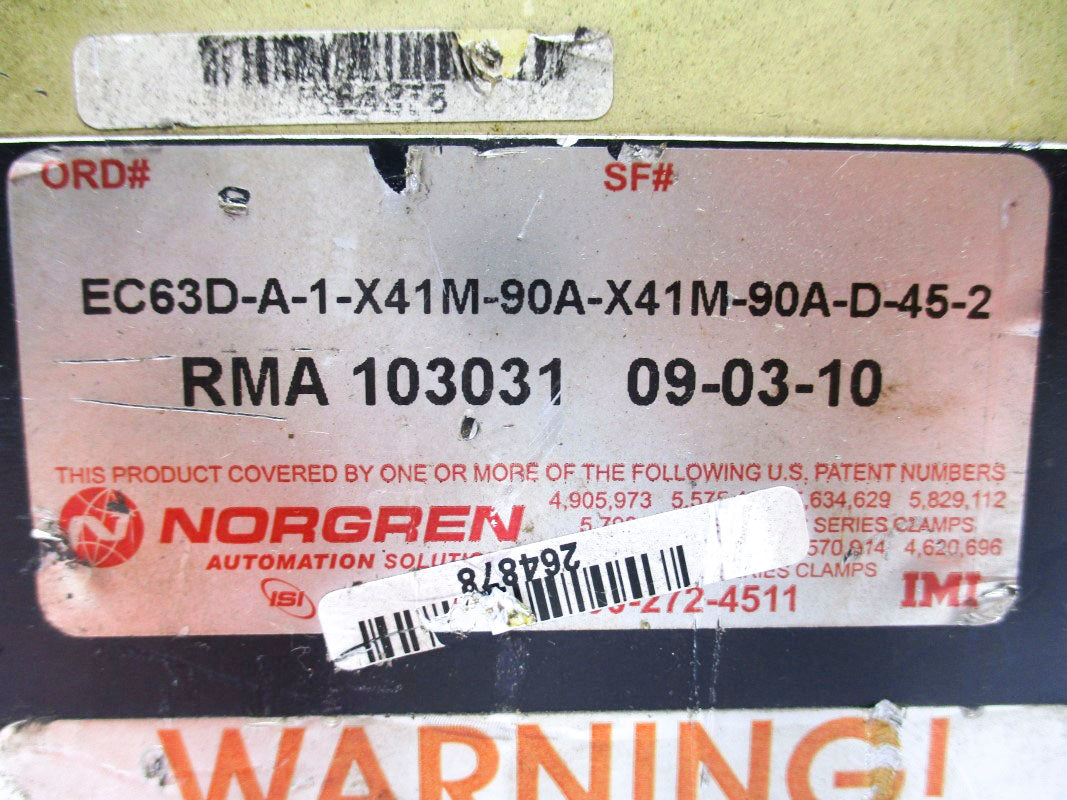 NORGREN EC63D-A-1-X41M-90A-X41M-90A-D-45-2 RMA103031 UNMP