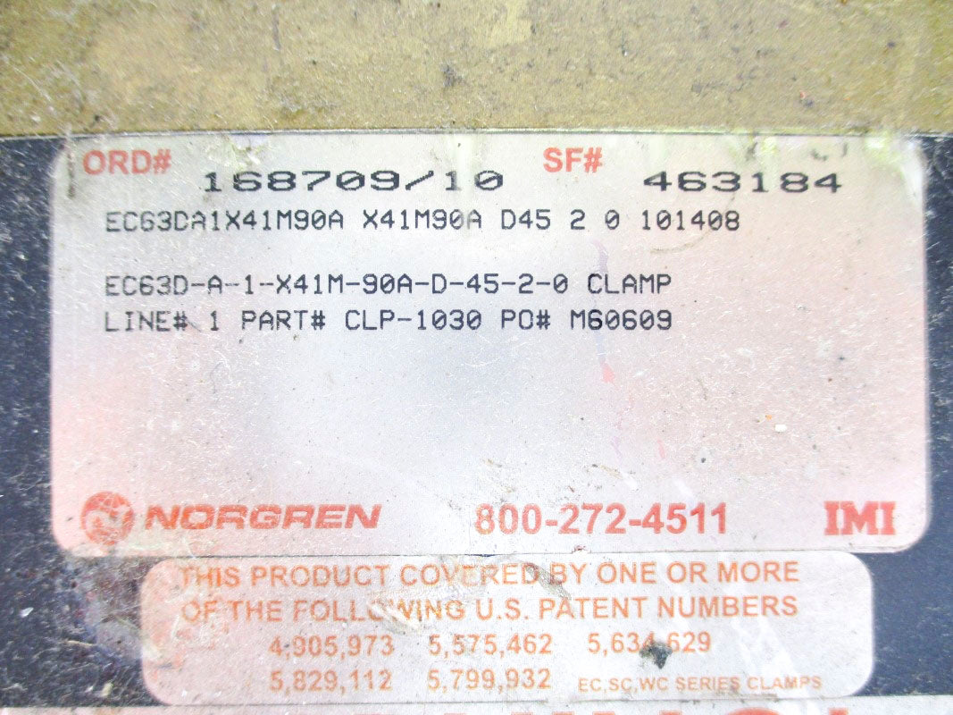 NORGREN EC63DA1X41M90AX41M90AD4520101408 EC63D-A-1-X41M-90A-D-45-2-0 UNMP