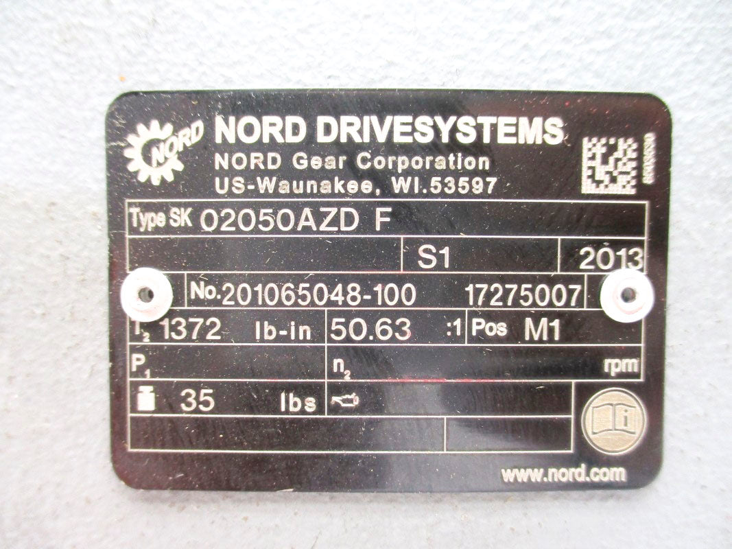 NORD DRIVE SYSTEMS SK02050AZDF 201065045-100 NSNP
