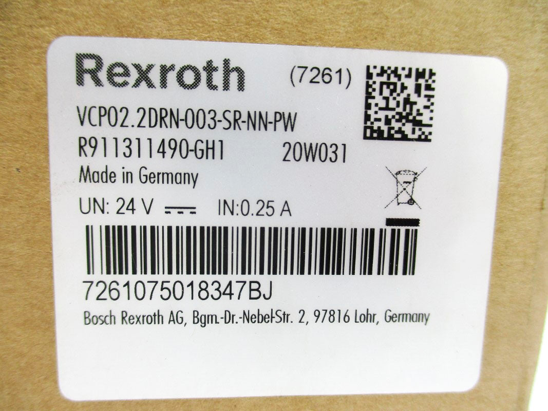 REXROTH VCP02.2DRN-003-SR-NN-PW R911311490-GH1 24V 0.25A NSMP