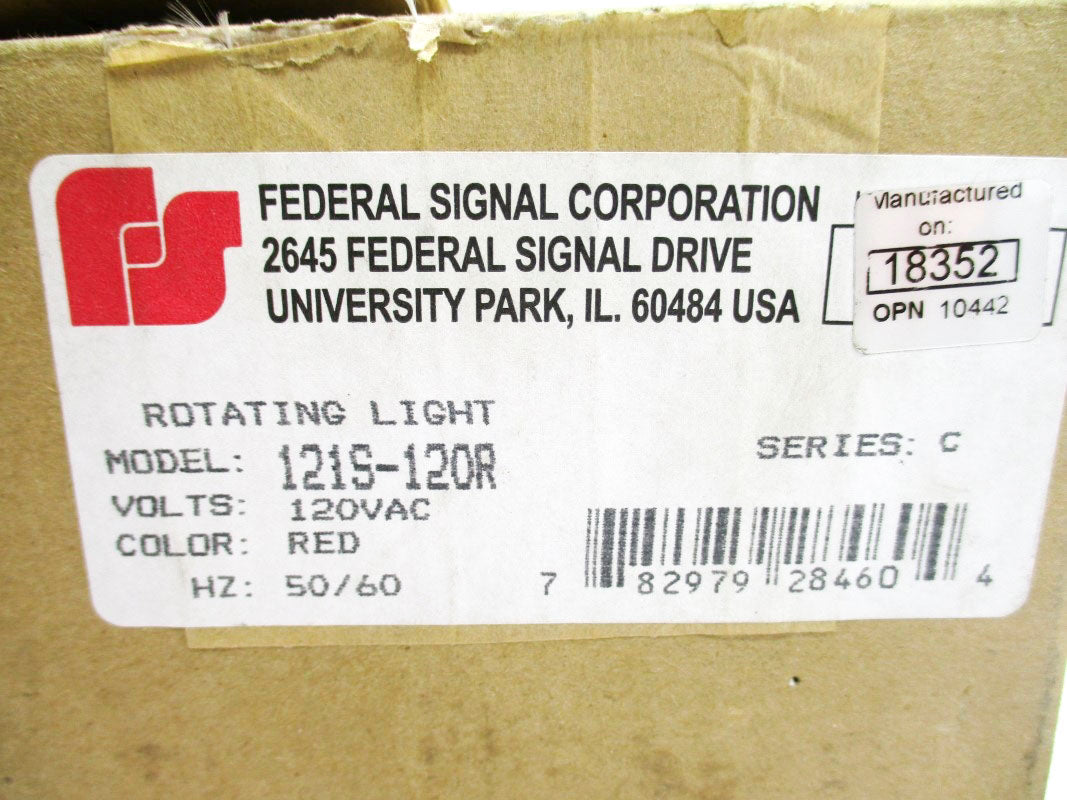 FEDERAL SIGNAL 121S-120R SER. C 120VAC 0.36A NSMP