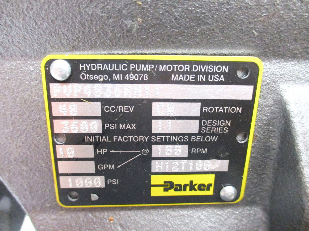 PARKER PVP4836RH11 3600PSI NSNP