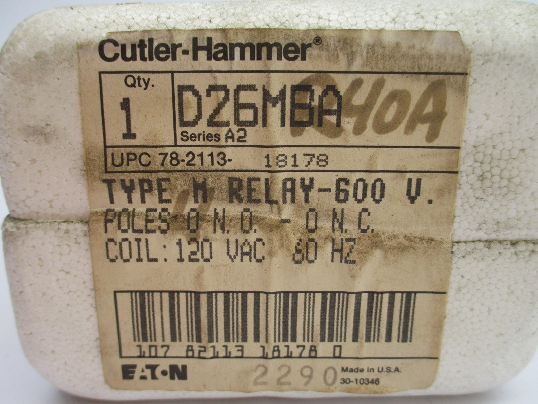 CUTLER HAMMER D26MBA SER. A2 120VAC 10A NSMP