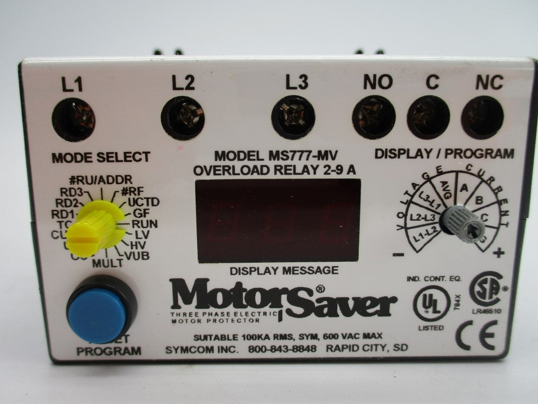 MOTOR SAVER MS777-MV 115-230VAC 2-9A NSNP