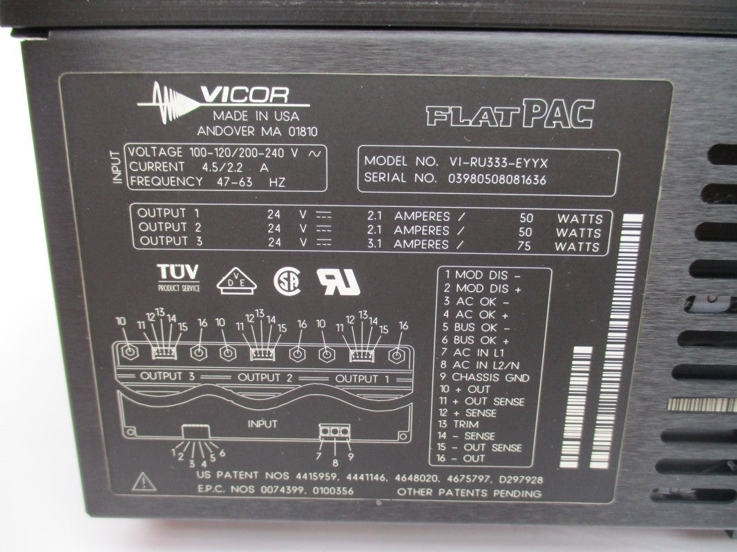 VICOR VI-RU333-EYYX 240V 4.5/2.2A NSNP