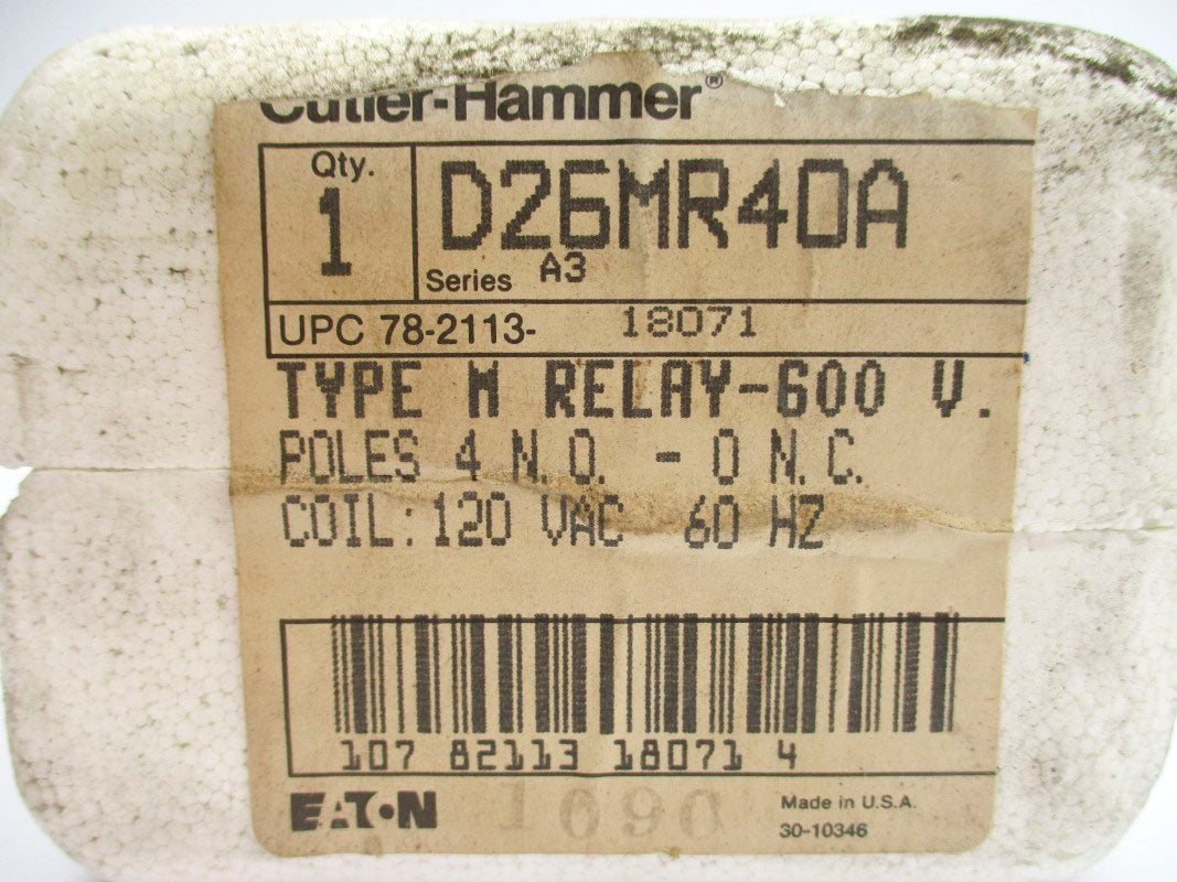 CUTLER HAMMER D26MR40A SER. A3 120VAC NSFS