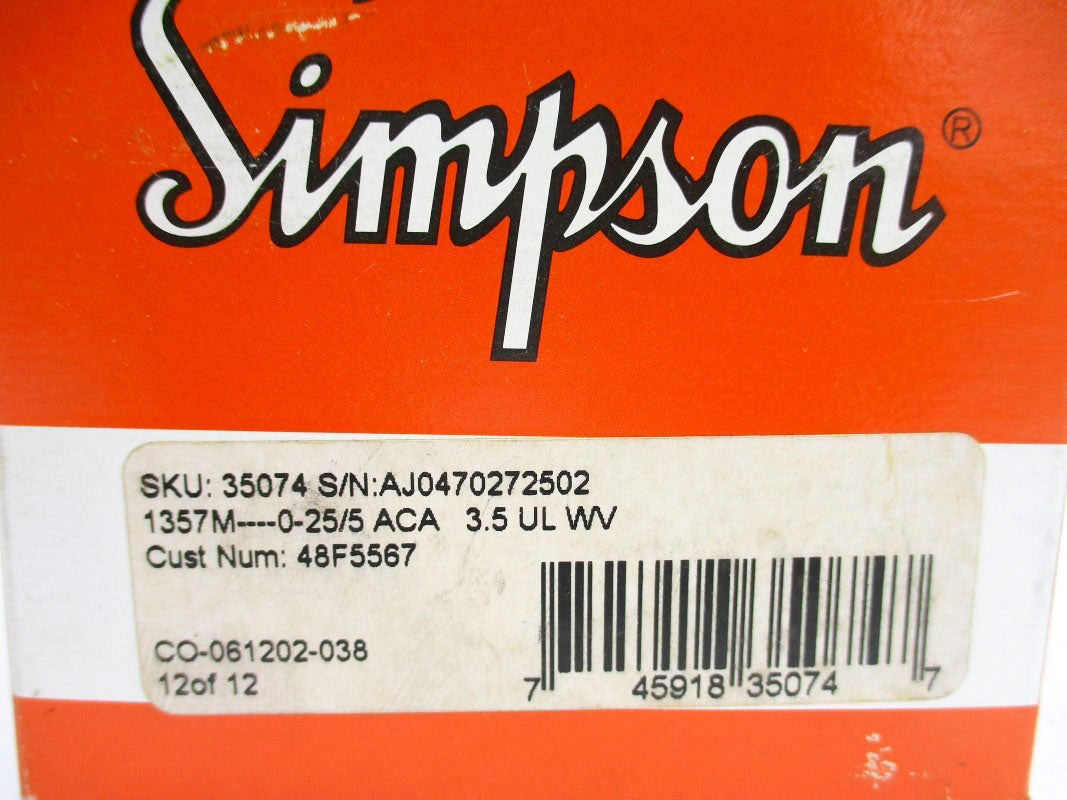 SIMPSON 35074 0-25ACA NSMP
