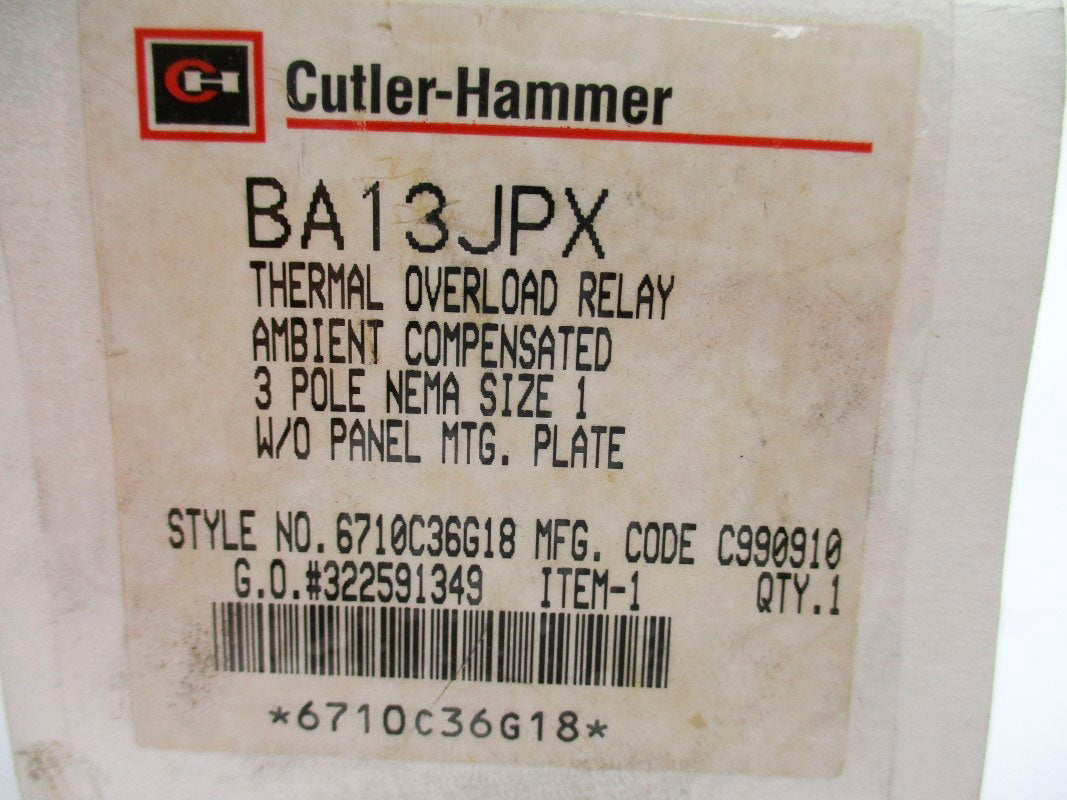 CUTLER HAMMER BA13JPX NSMP