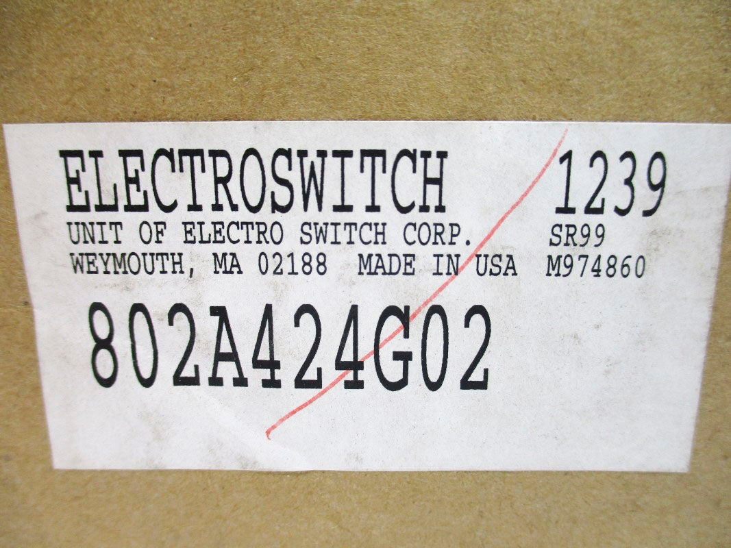 ELECTROSWITCH 802A424G02 600VAC 8A NSMP