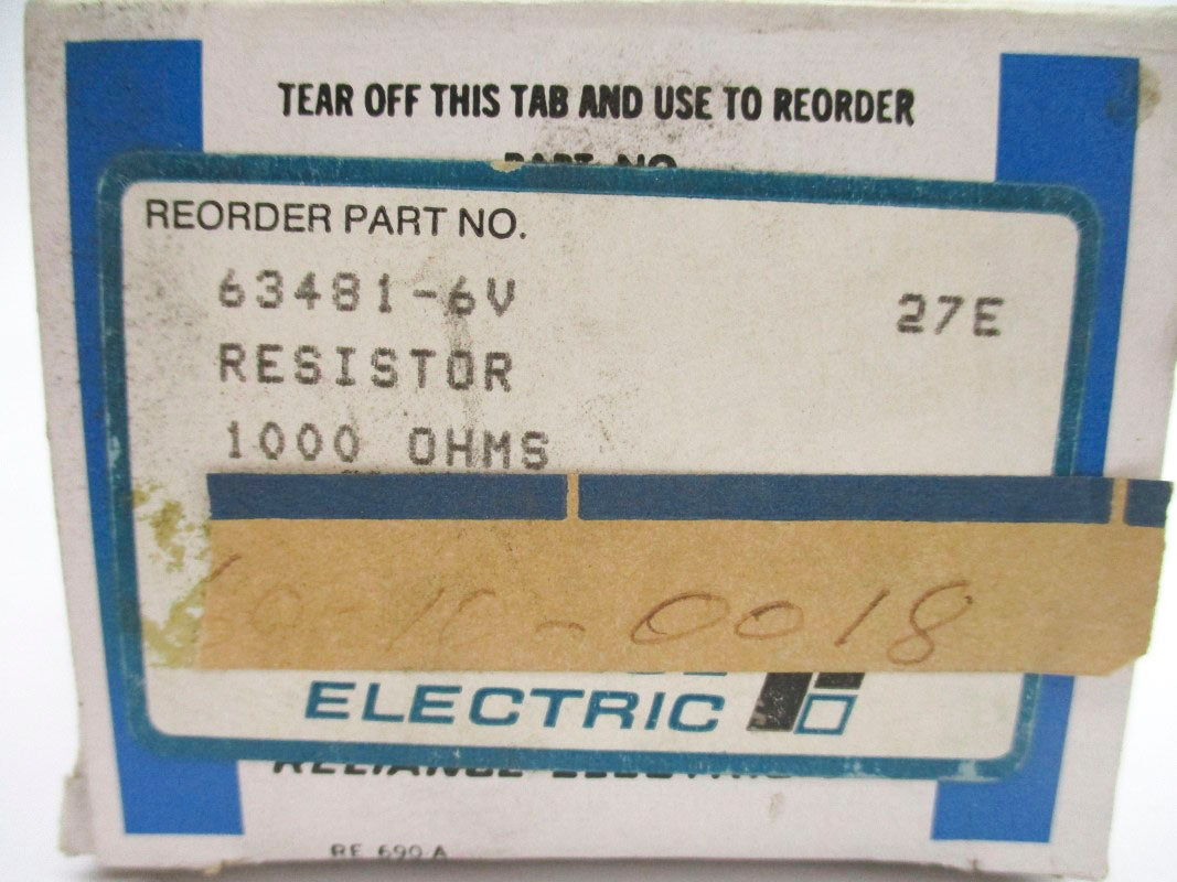 RELIANCE ELECTRIC 63481-6V NSMP