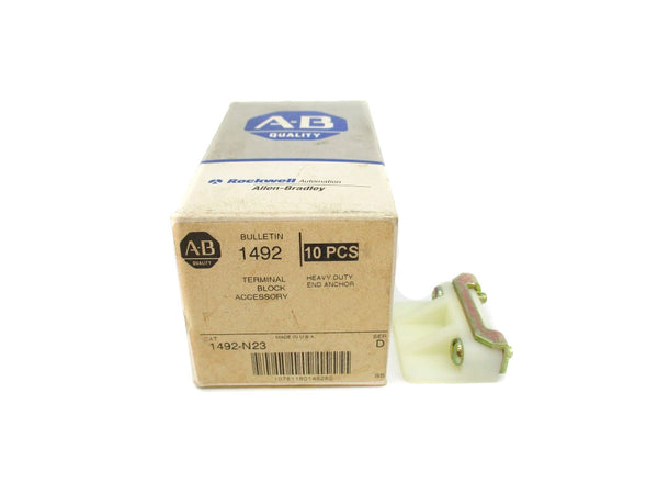 ALLEN BRADLEY 1492-N23 SER. D (PKG OF 10) (GY/BL) NSMP