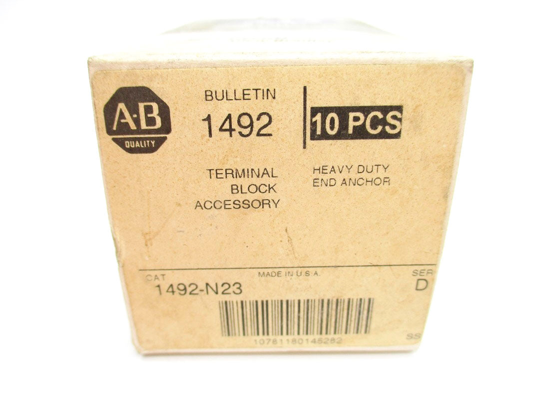 ALLEN BRADLEY 1492-N23 SER. D (PKG OF 10) (GY/BL) NSMP
