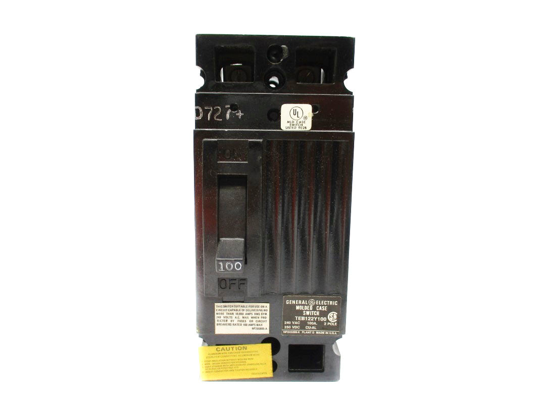 GENERAL ELECTRIC TEB122Y100 240VAC 100A NSNP