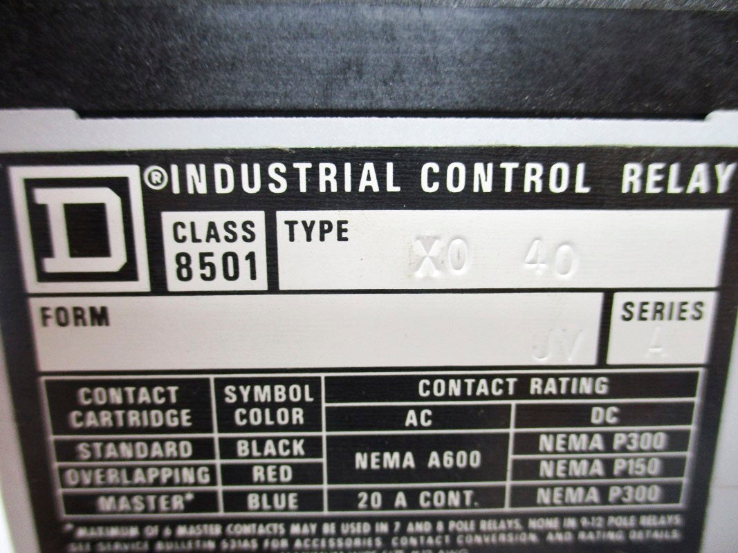 SQUARE D 8501XO40 SER. A 110/120V 20A (AS PICTURED) NSNP